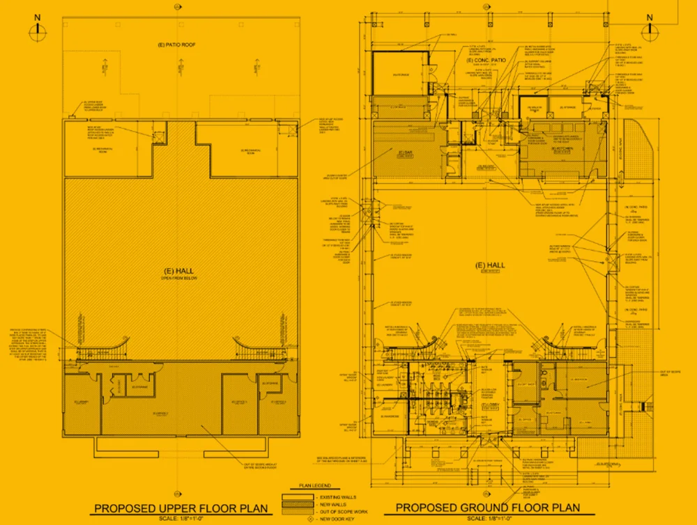 Architecture plan of a church designed by Global Arch Construction in Fair Oaks, CA