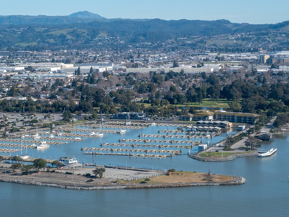Aerial view of San Leandro, CA