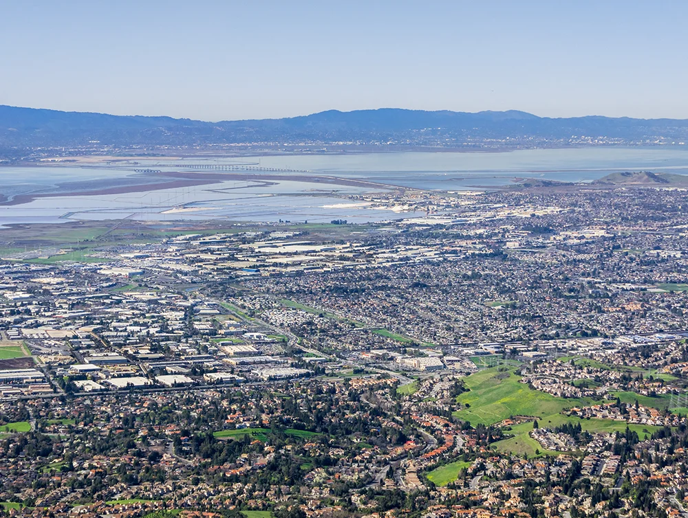 Aerial view of Newark, CA