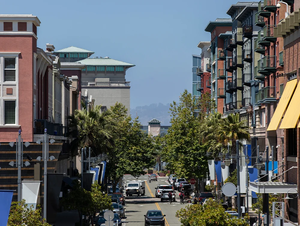 A street from downtown Emervylle, CA