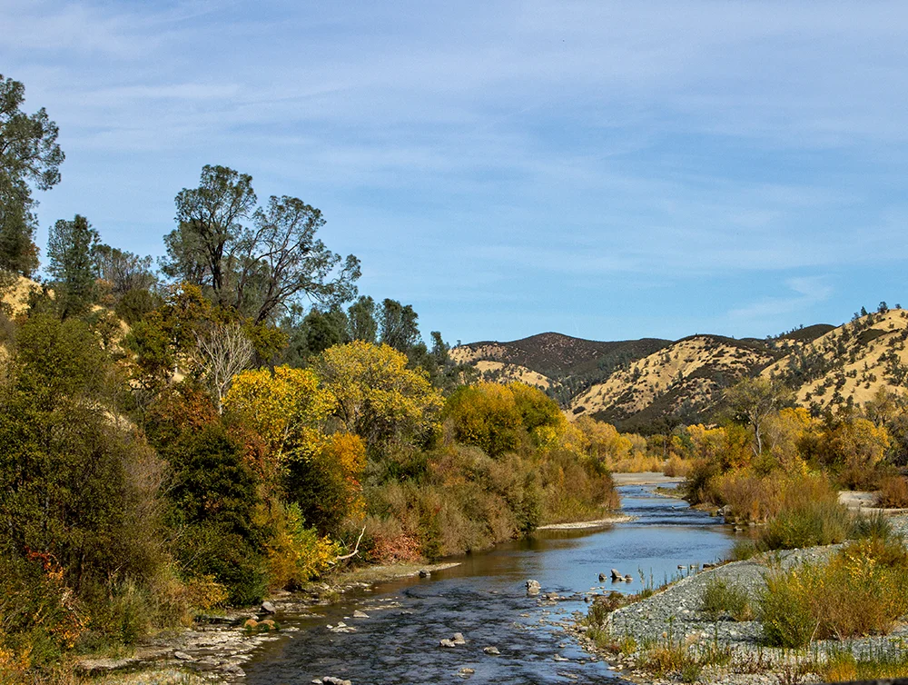 Stony creek Autumn colors Colusa County California