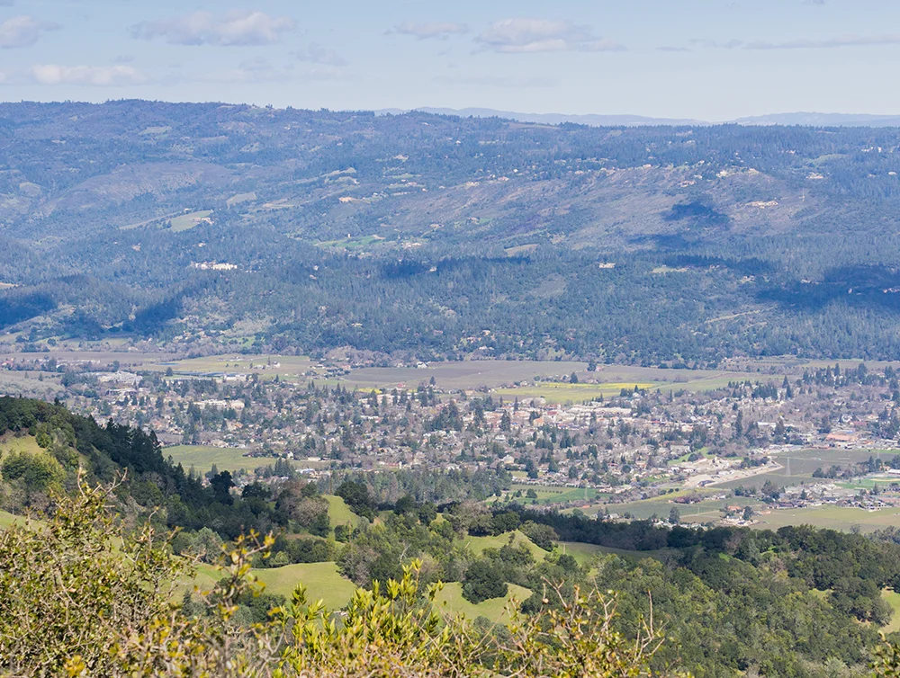 View towards Napa Valley.
