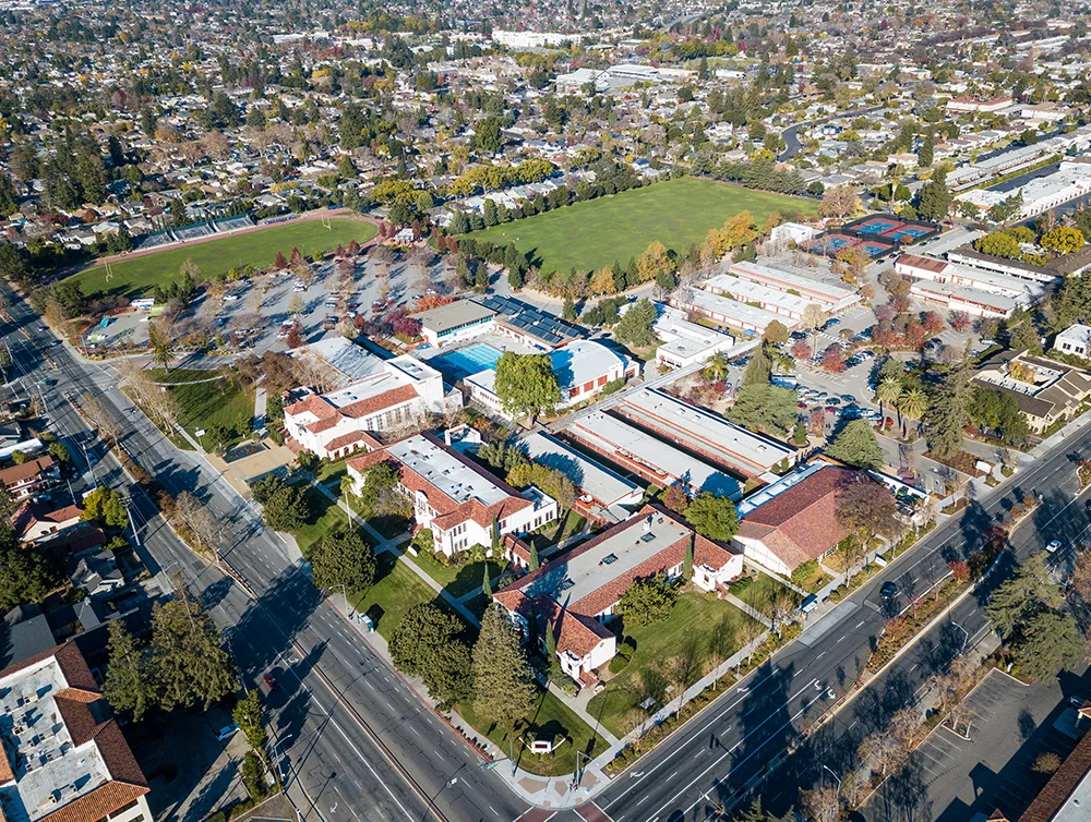 Birds eye view photo of Campbell in California