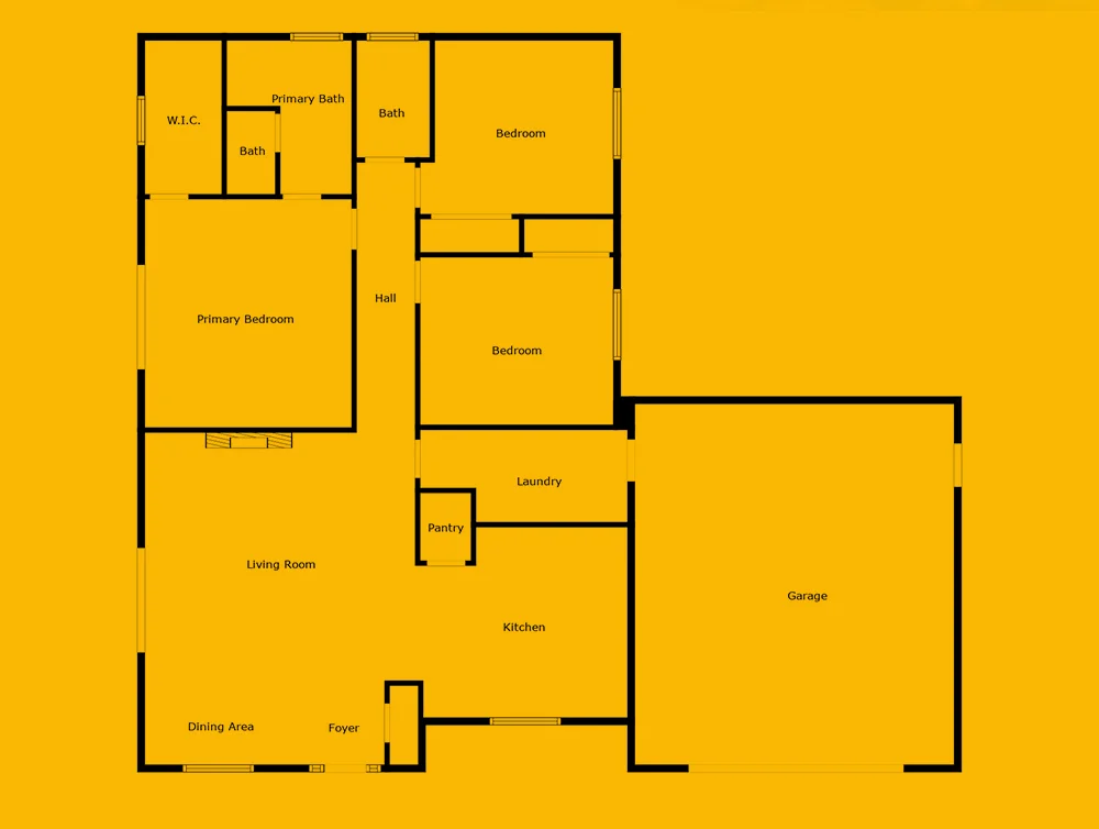 Floor plan of a home built by Global Arch Construction