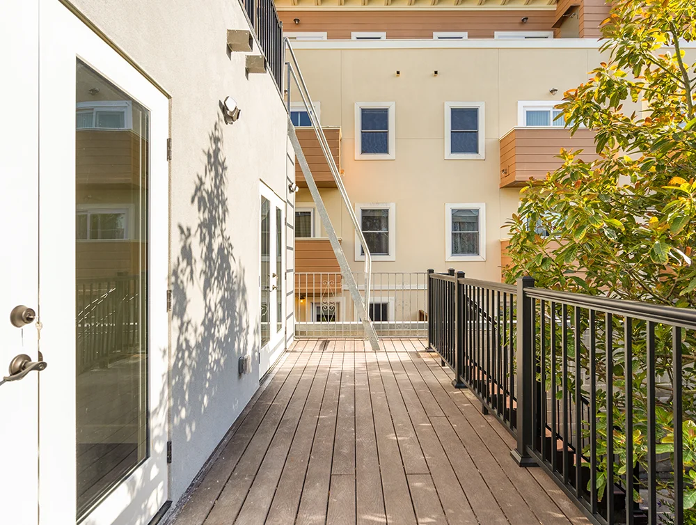 Deck of a home remodeled by Global Arch Construction