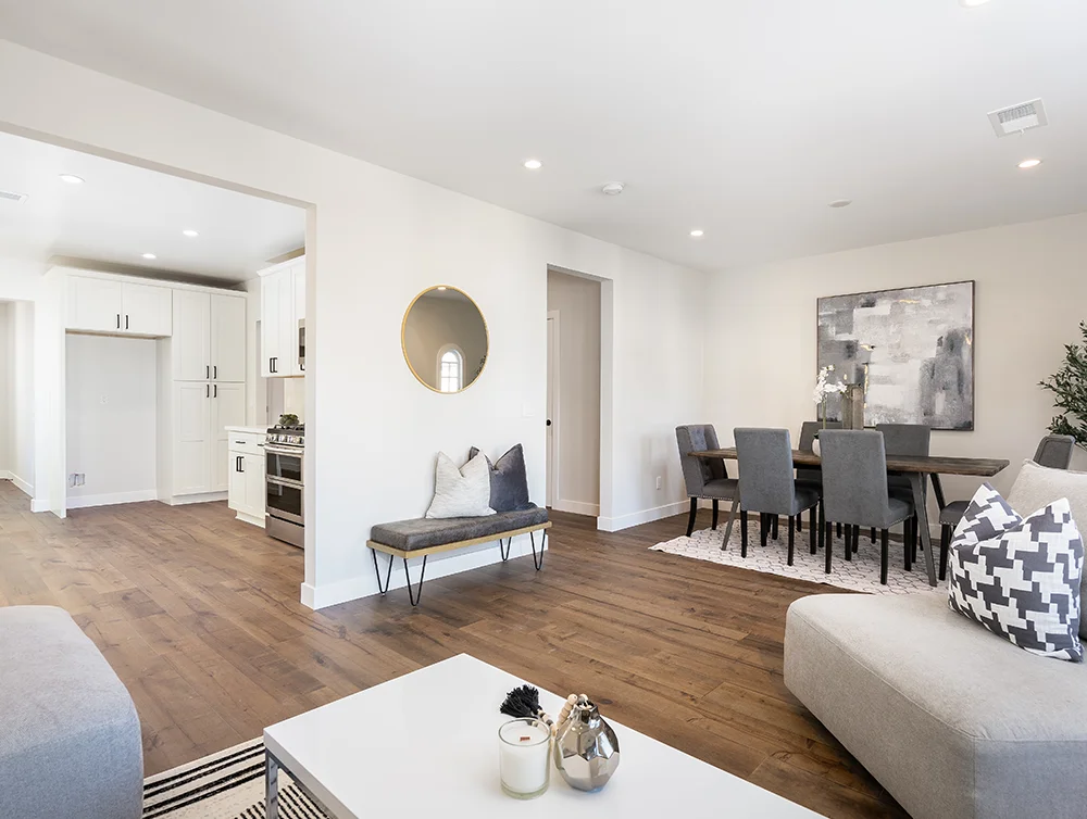 Living room of a home remodeled by Global Arch Construction