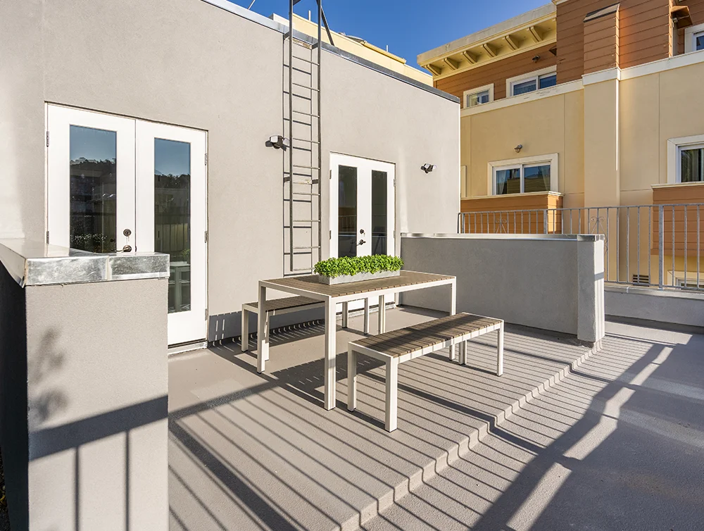 Deck of a home remodeled by Global Arch Construction