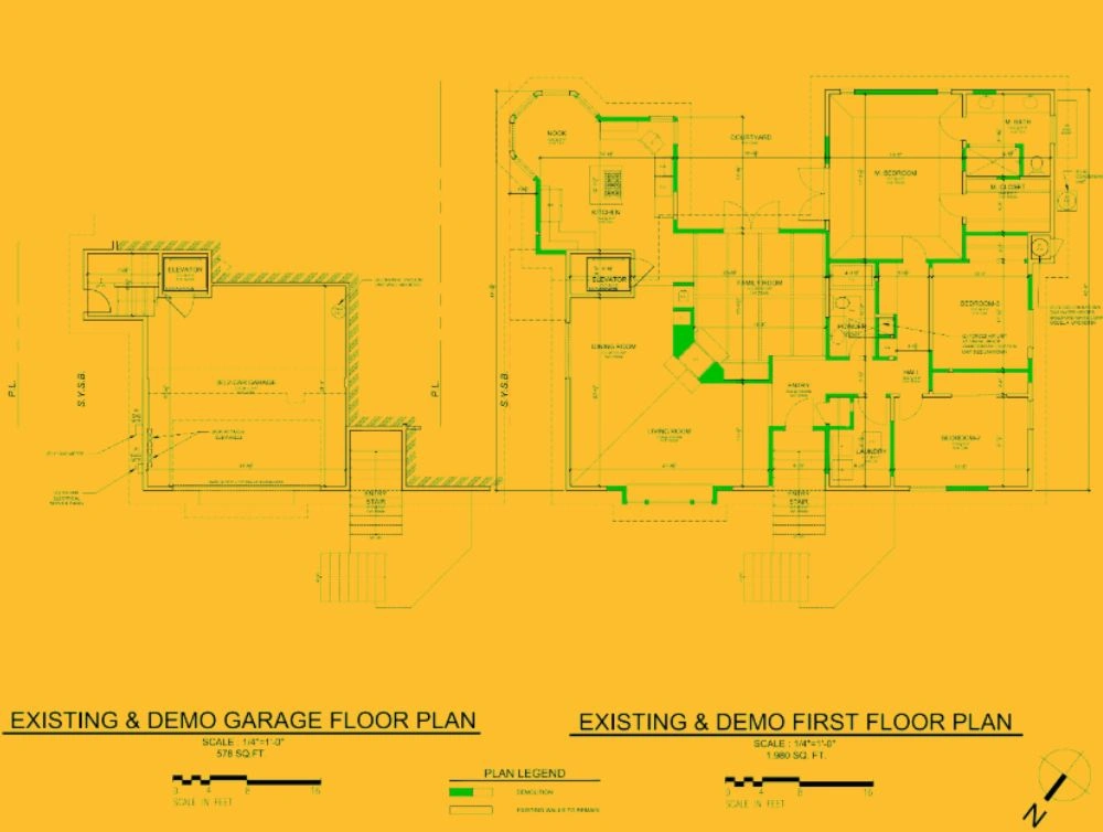 Global Arch Construction floor plan drawings
