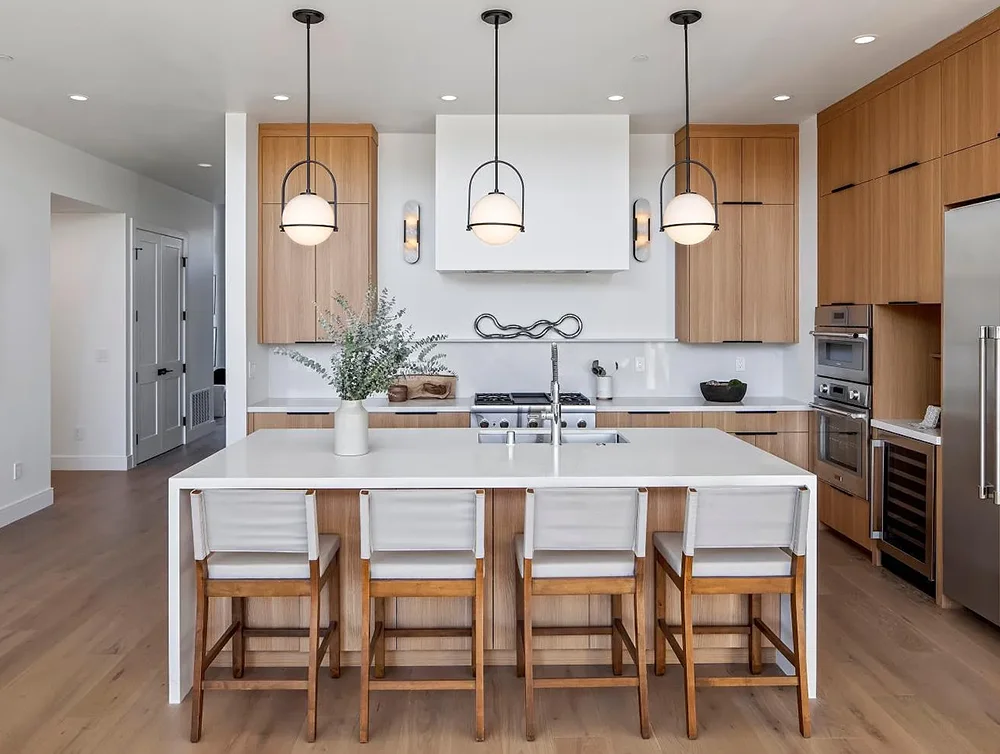 Modern home designed and built by Global Arch Construction - kitchen