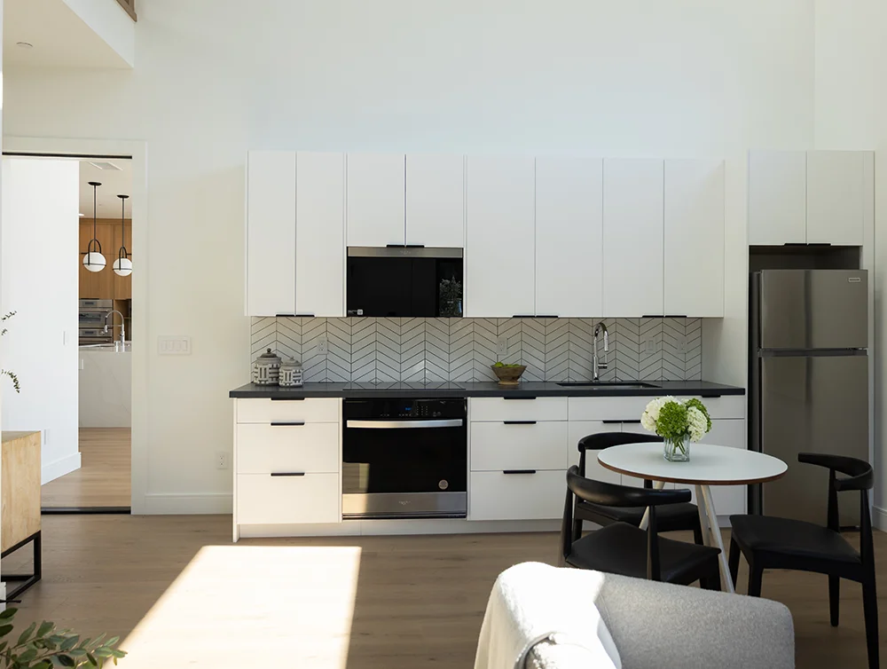 Modern home designed and built by Global Arch Construction - kitchen