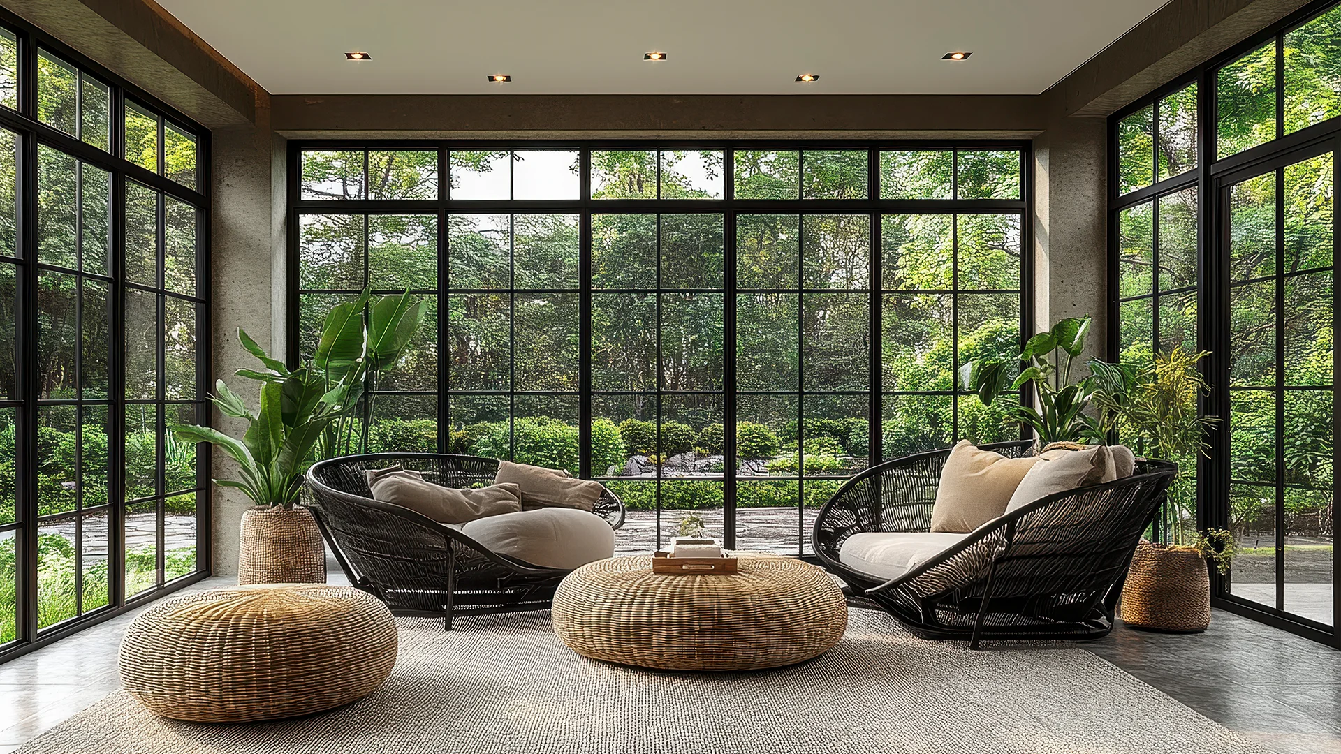 Sunroom with a modern design