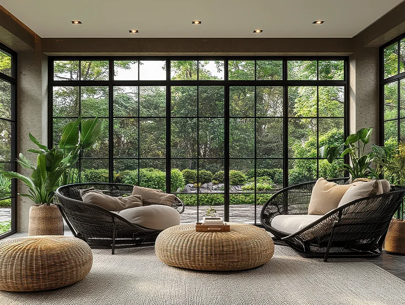Sunroom with a modern design