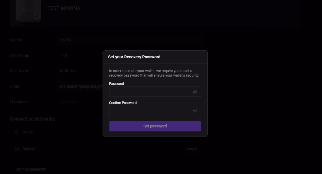 Recovery Password