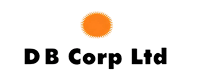 Orange circular emblem above the text 'D B Corp Ltd' in black.