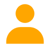 Orange user profile icon showing a simplified person silhouette.
