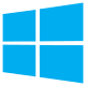 Blue four-pane window icon resembling the Microsoft Windows logo.