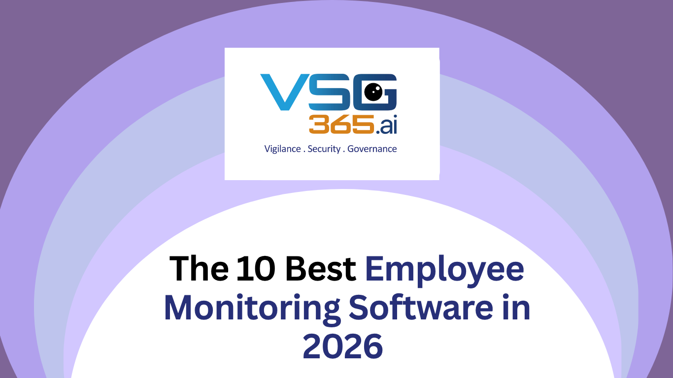 VSG 365.ai logo with text Vigilance Security Governance and the headline The 10 Best Employee Monitoring Software in 2026.