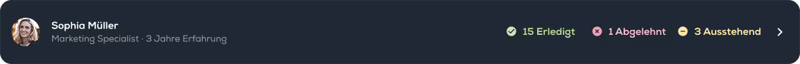 Sophia Müller – Marketing Specialist, 3 Jahre Erfahrung