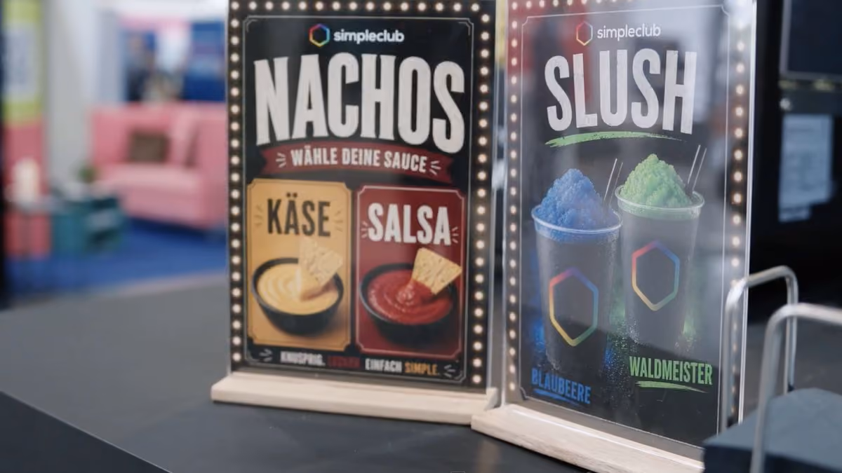 Nachos und Slush am simpleclub-Stand