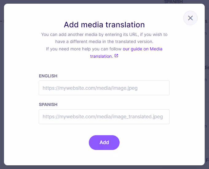 Weglot media translation