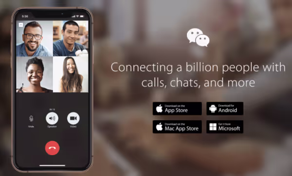 WeChat homepage