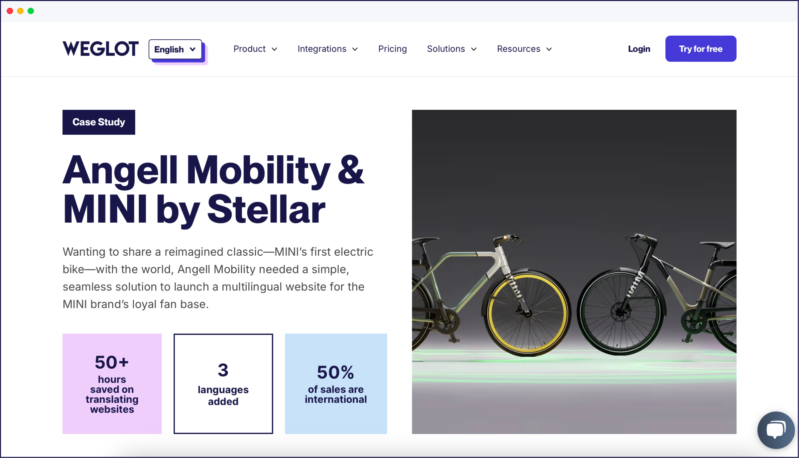 Angell Mobility & MINI Weglot case study