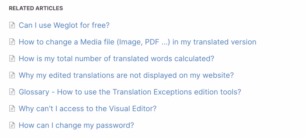 related articles from Weglot's knowledge base 