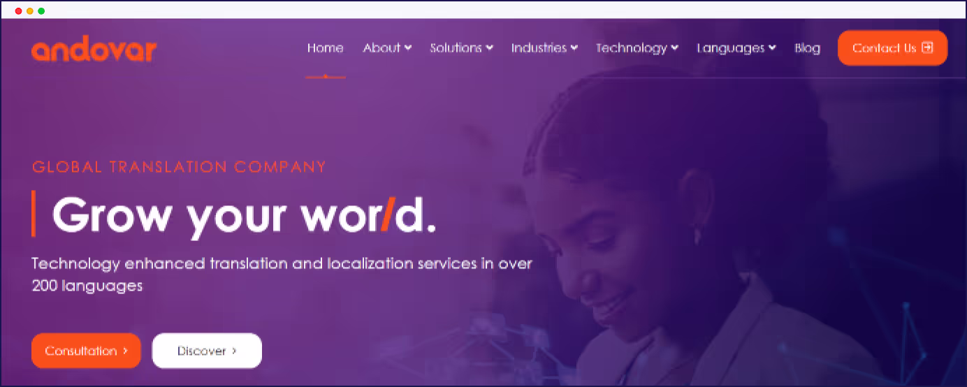 Andovar homepage