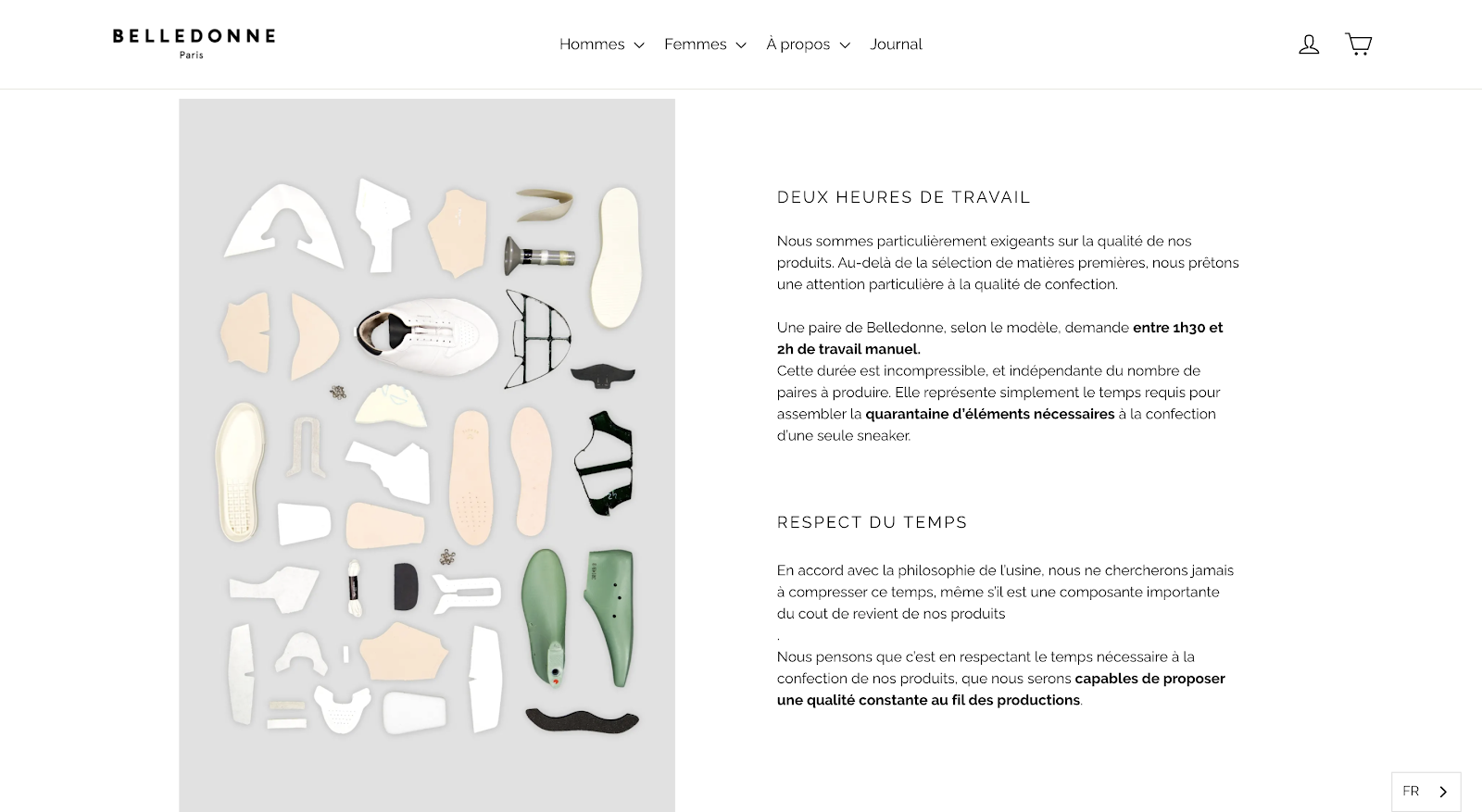 Multilingual Website Example: Belledonne product page