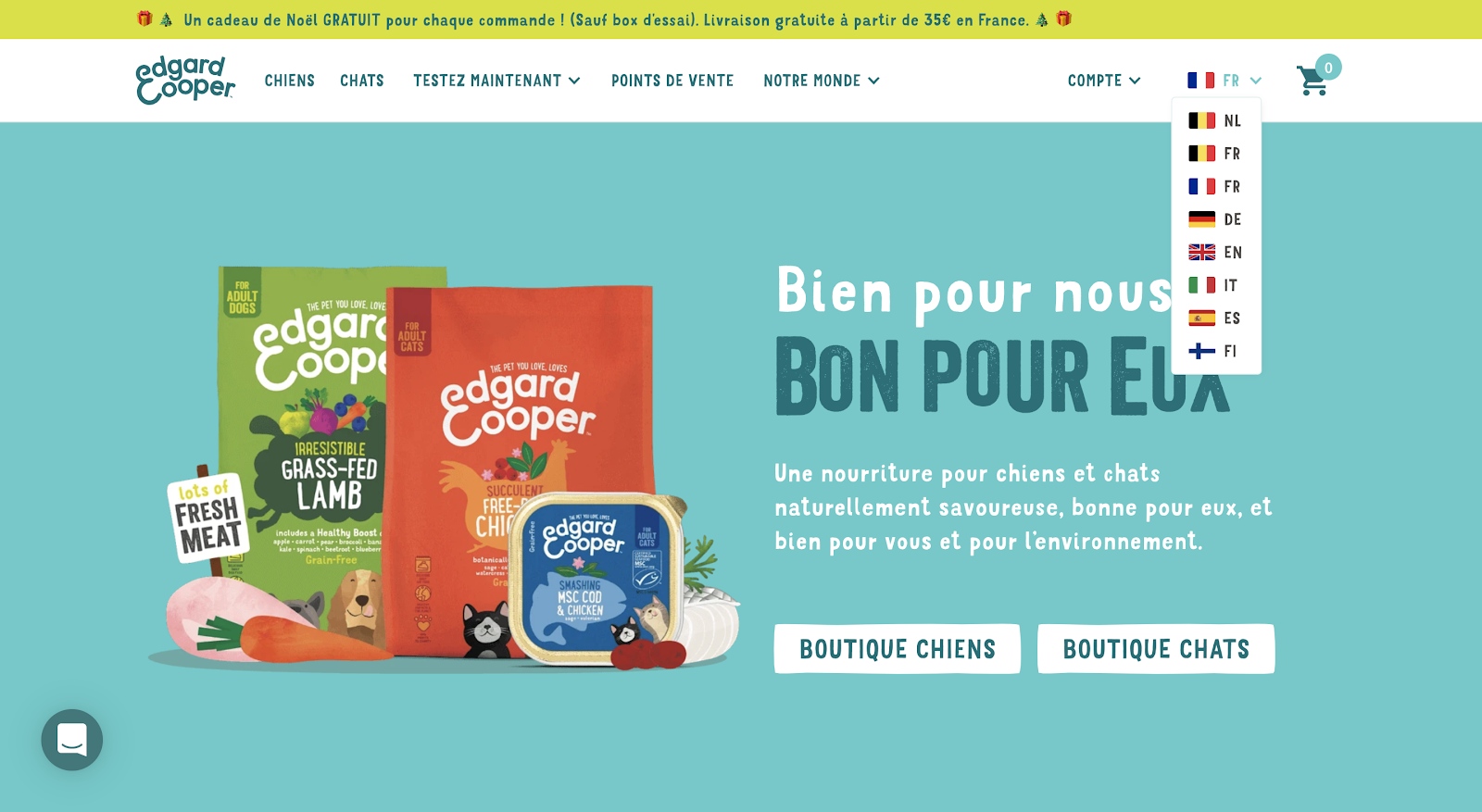 Multilingual Website Example: Edgard & Cooper Homepage 