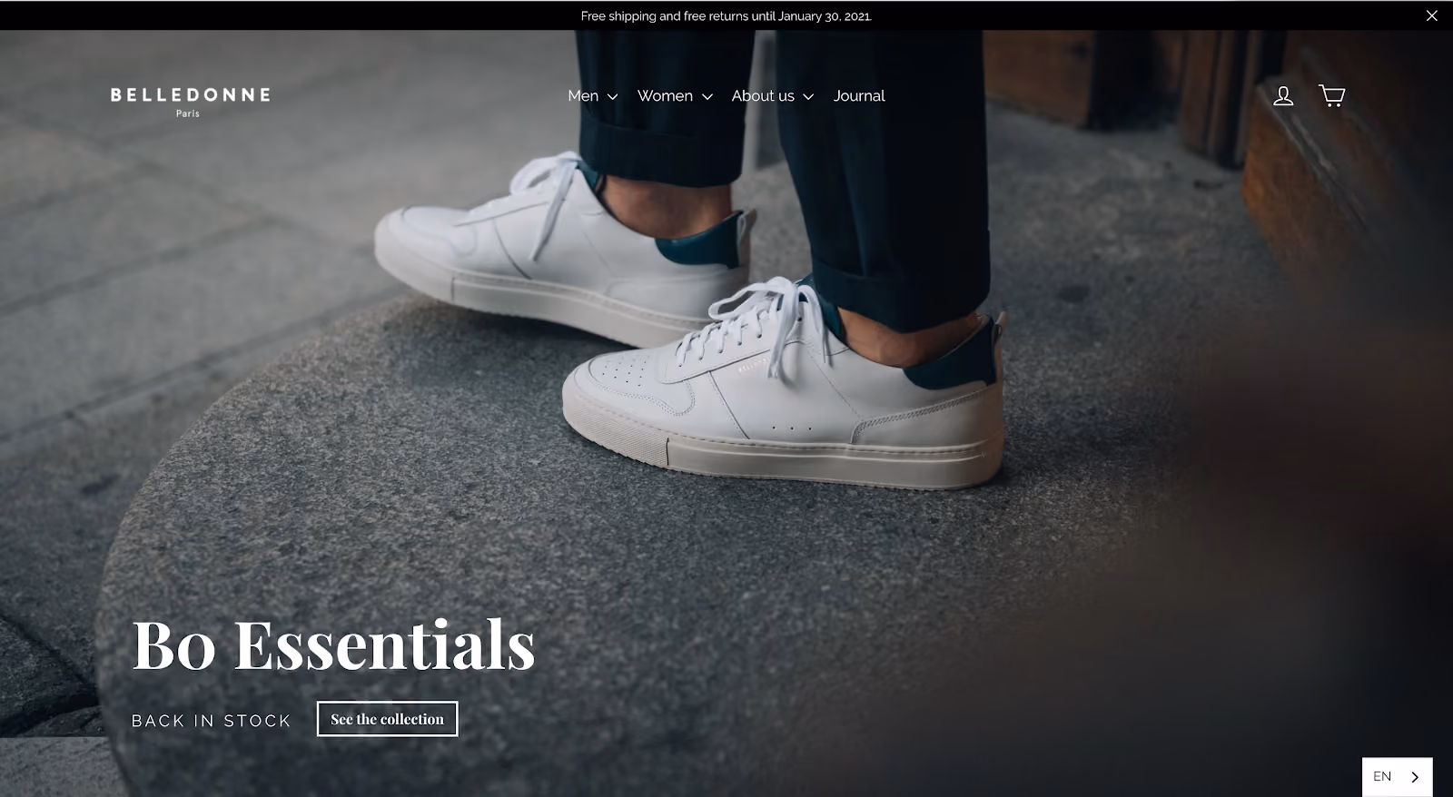Exemple de site web multilingue : Page d'accueil de Belledonne