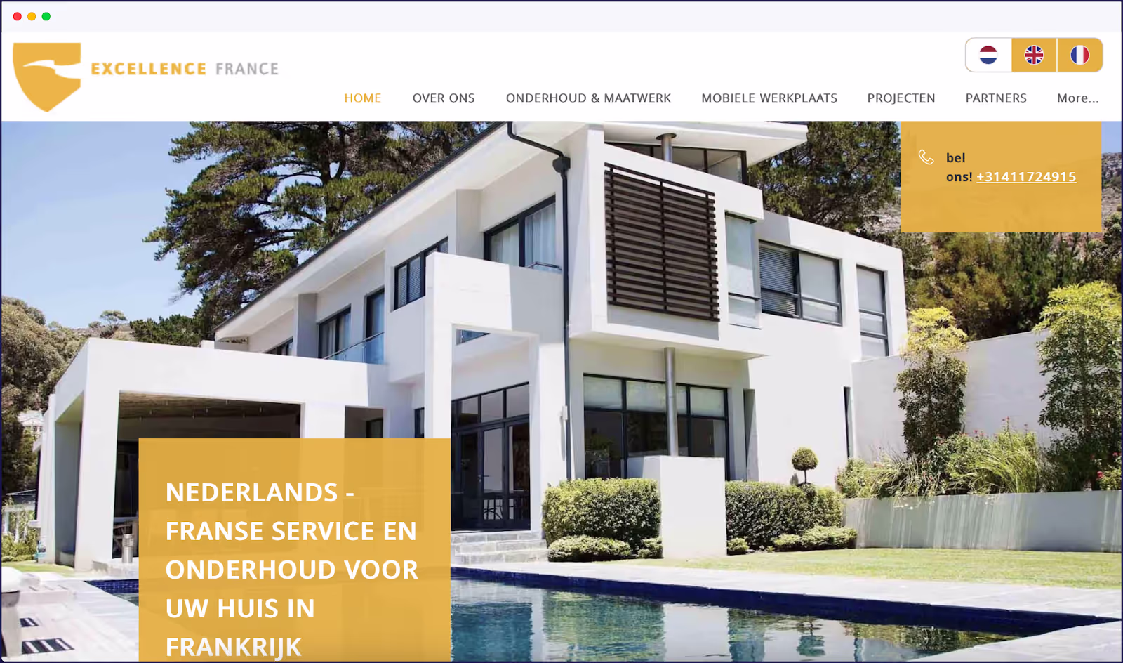 Excellence France homepage