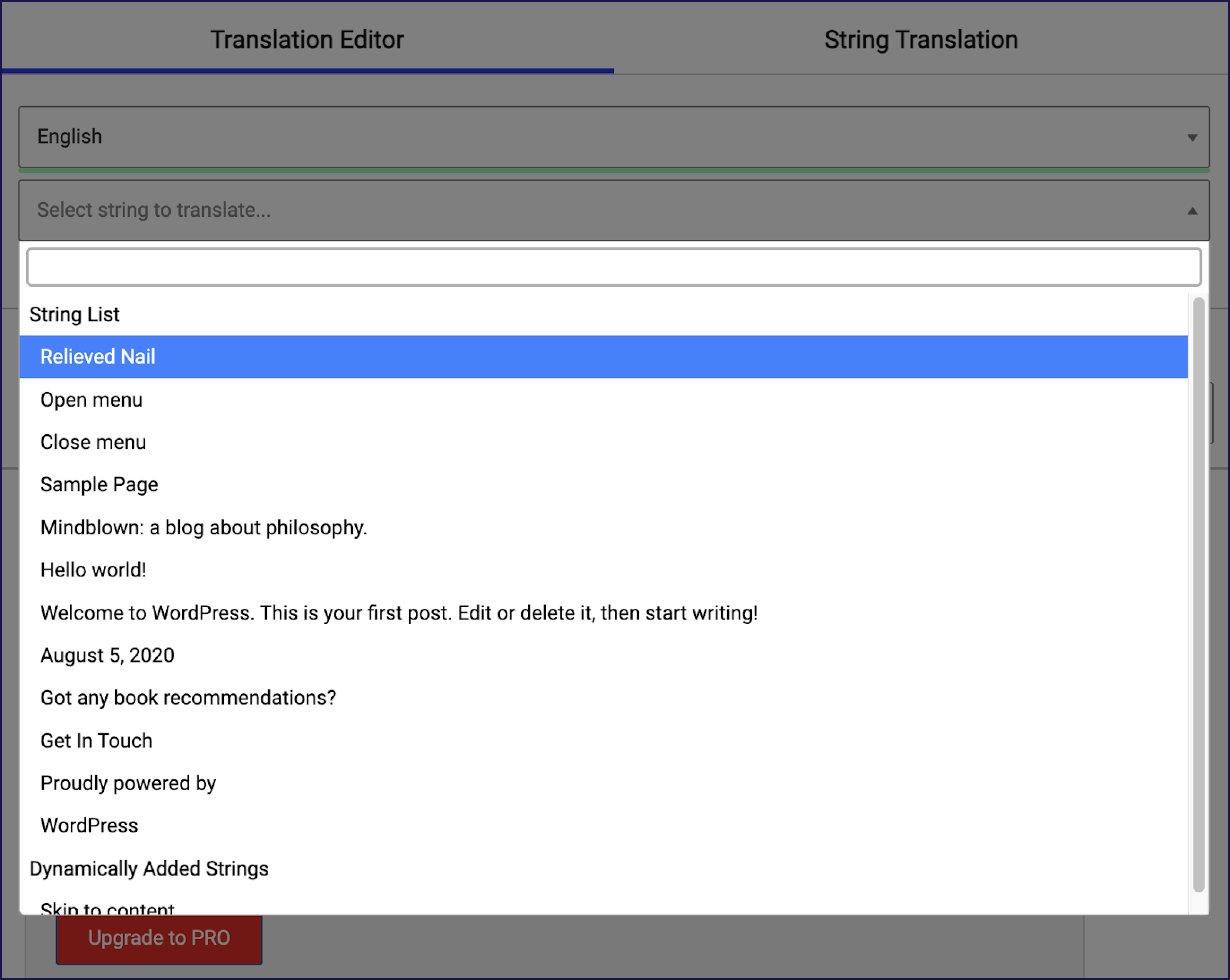 Choosing a string to translate within the editor - Weglot vs TranslatePress