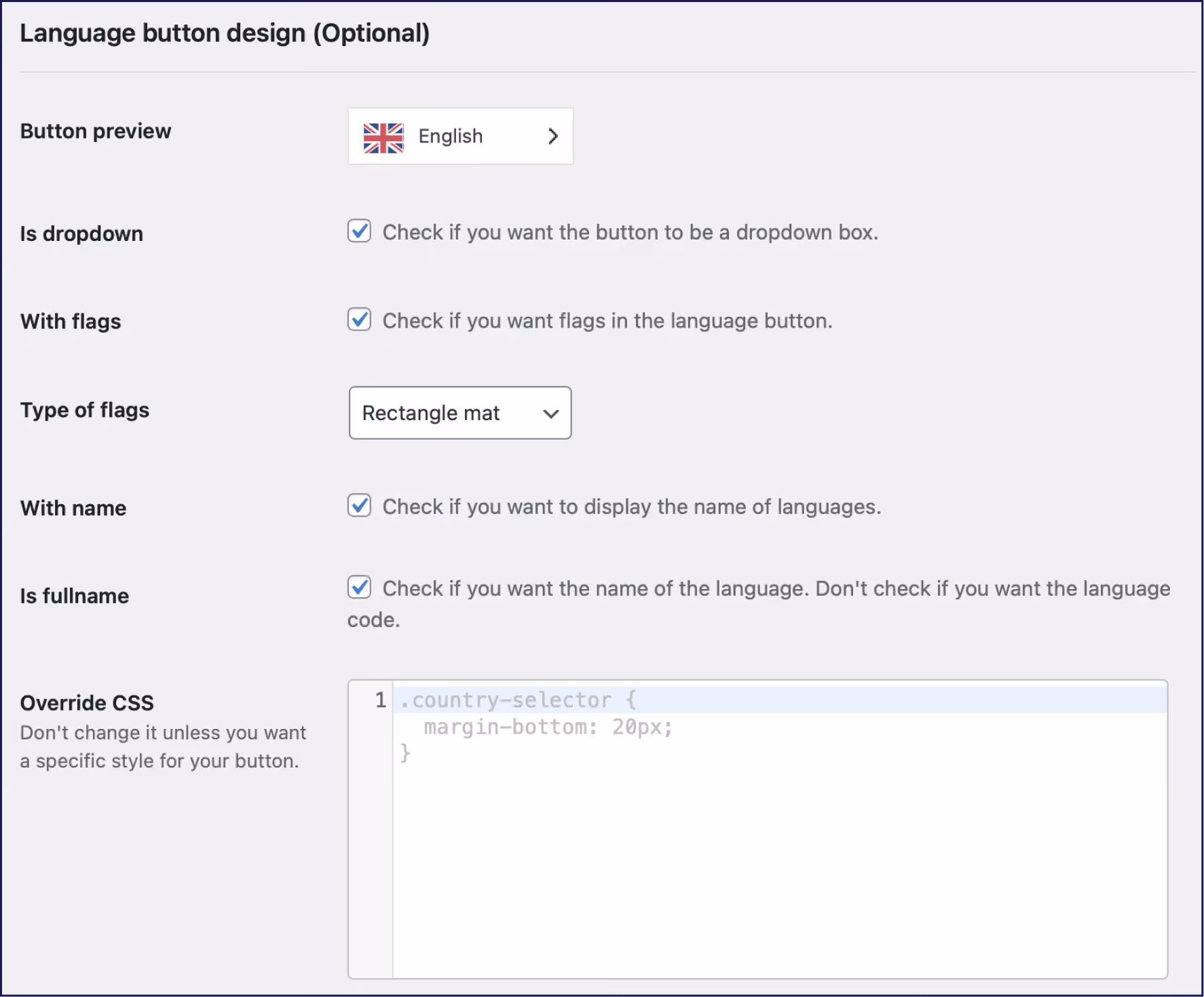 Customizing your Weglot language switcher on the WordPress dashboard