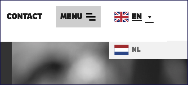 Utilisation des drapeaux de pays dans un sélecteur de langue.