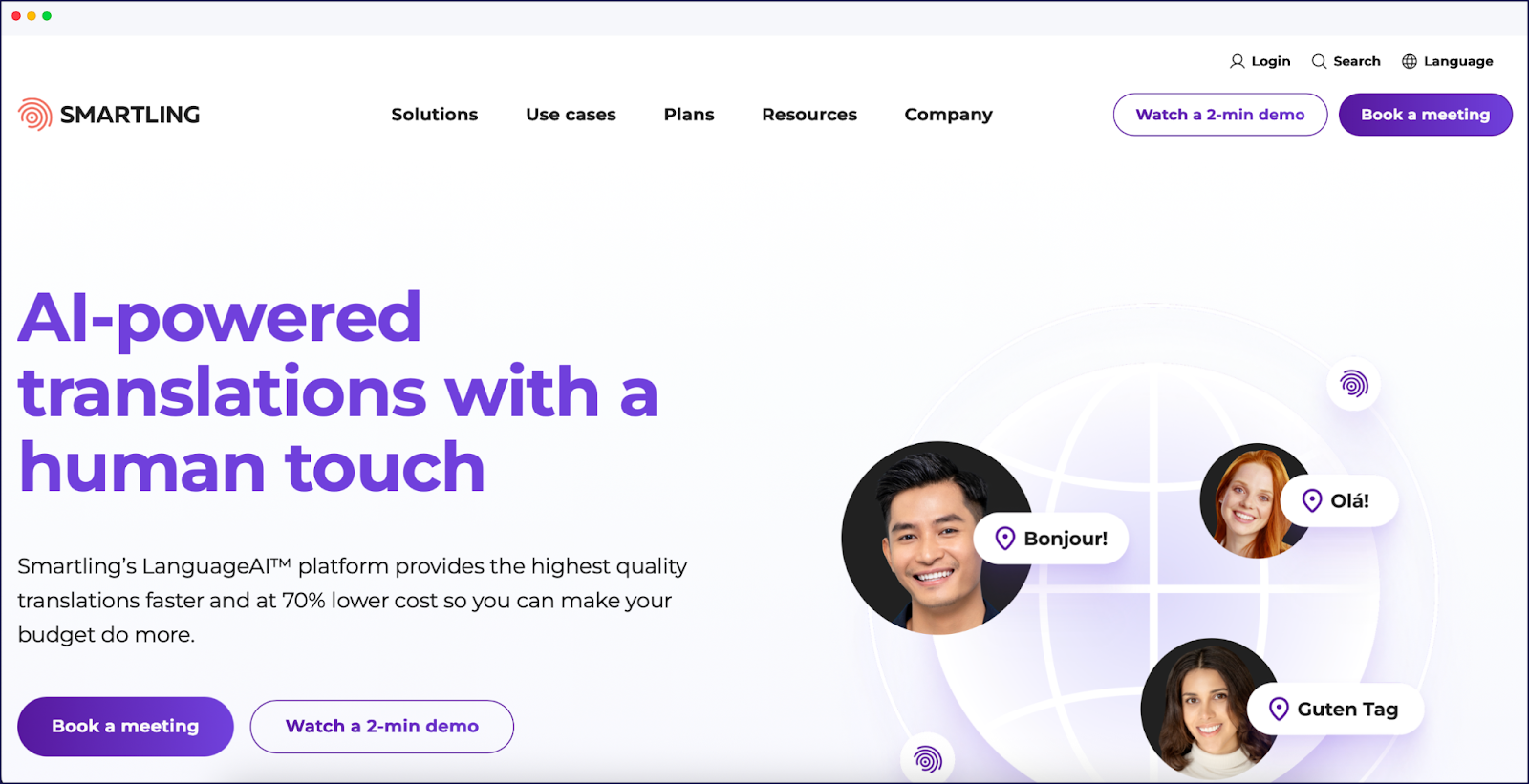Smartling homepage