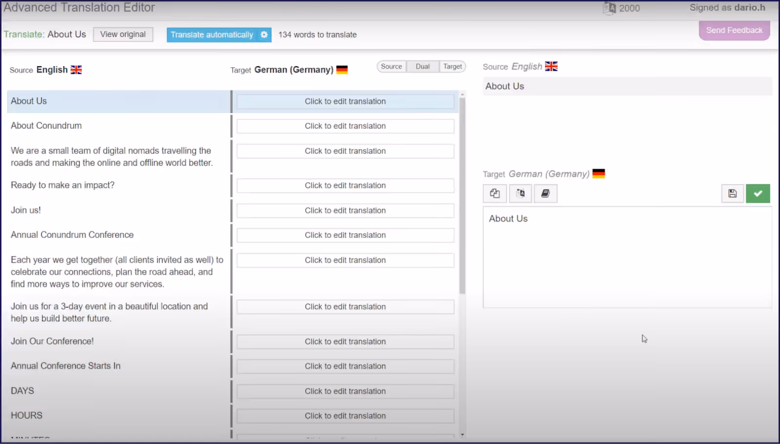 WPML's Advanced Translation Editor