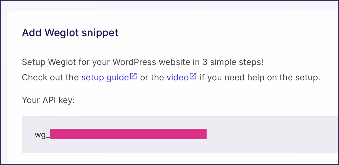 Adding the Weglot snippet 