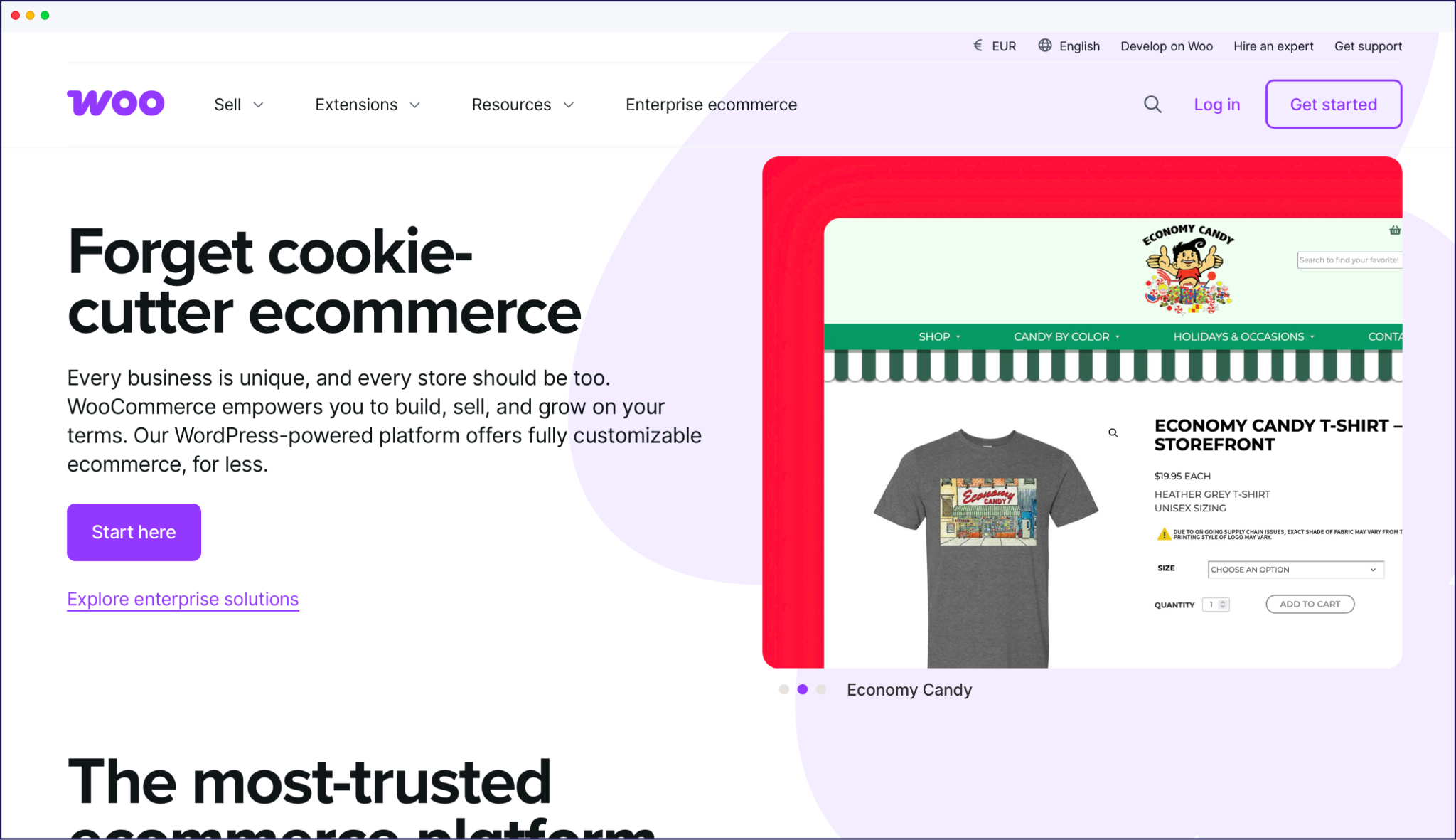 WooCommerce homepage