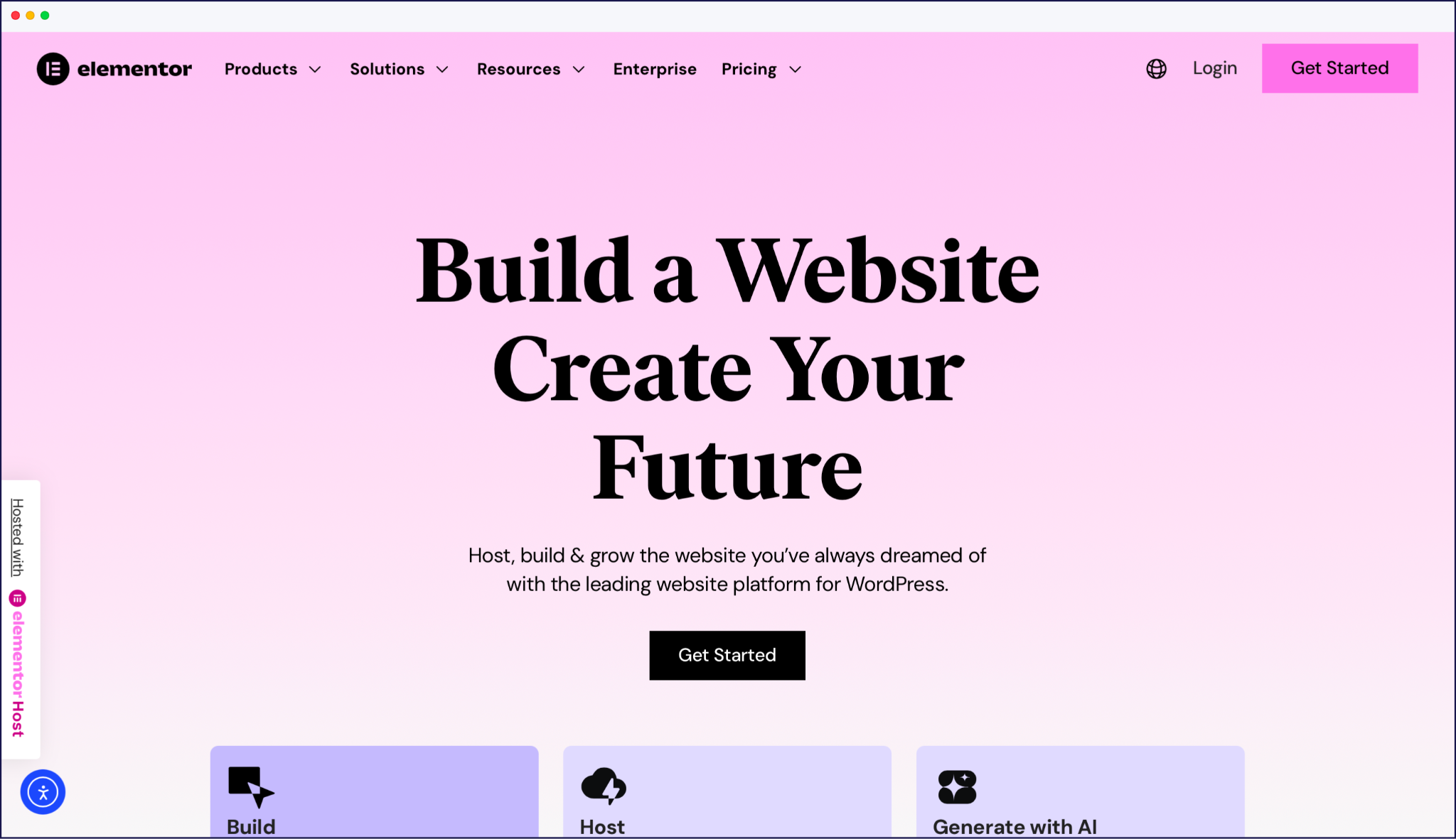 Elementor homepage