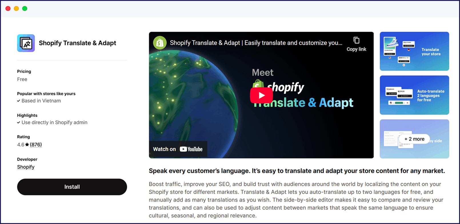 Shopify Translate & Adapt