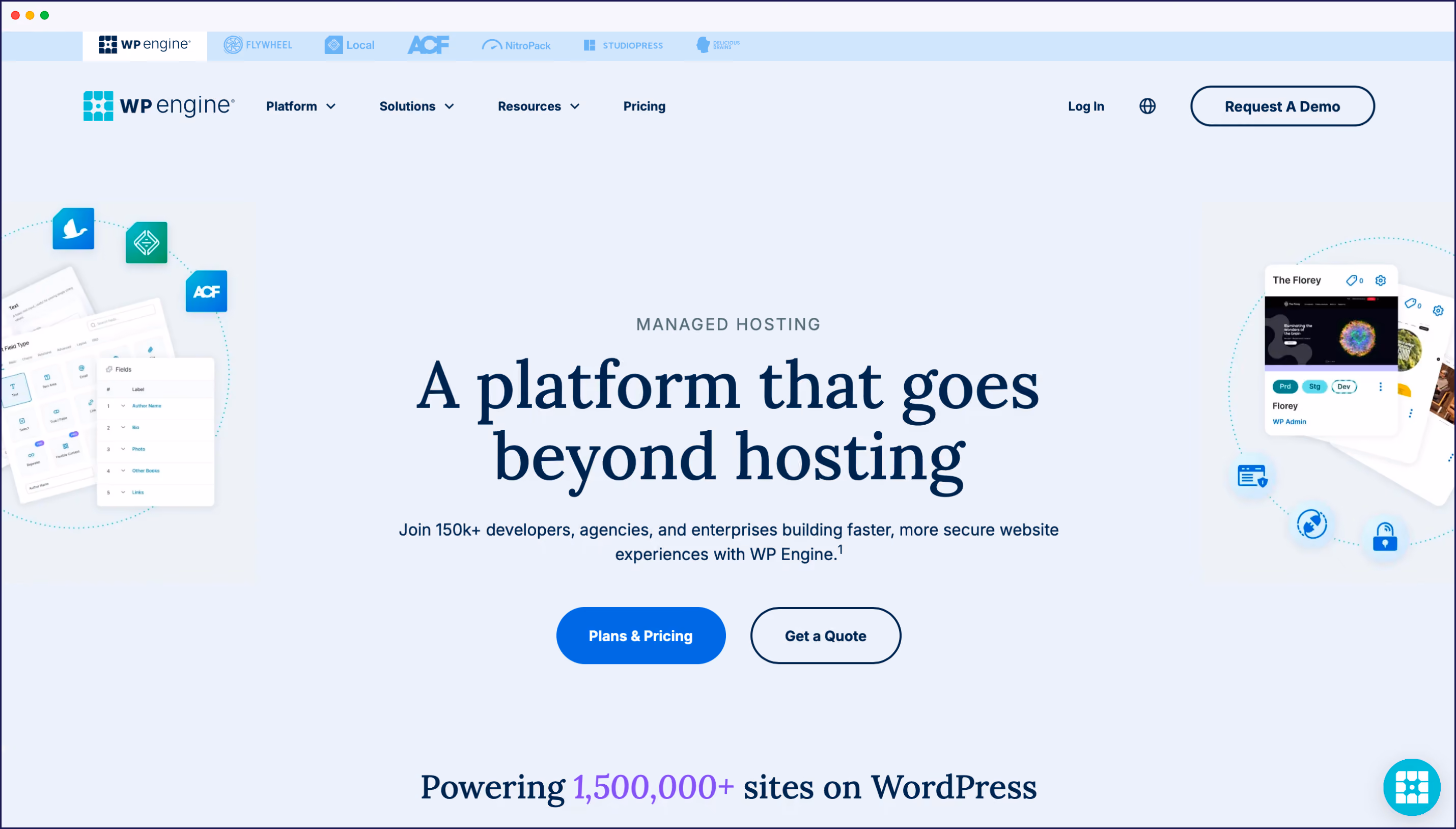 WP Engine 主页