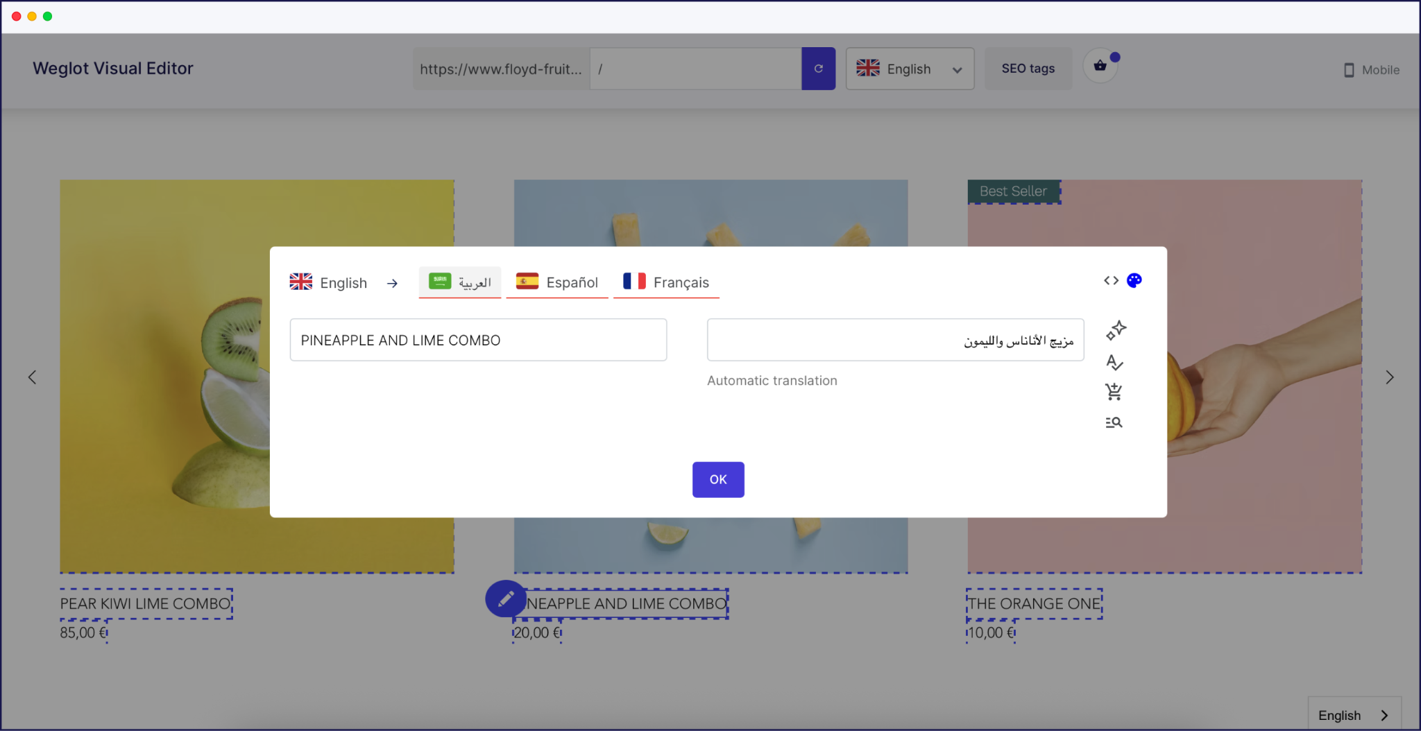 Weglot’s Visual Editor