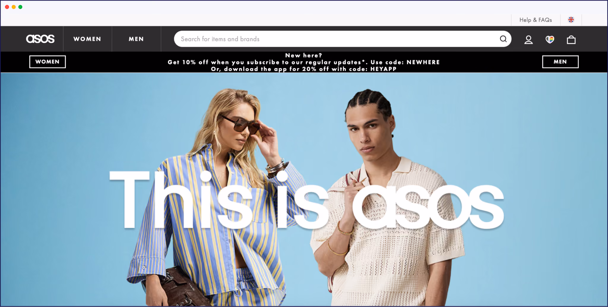 ASOS 홈페이지