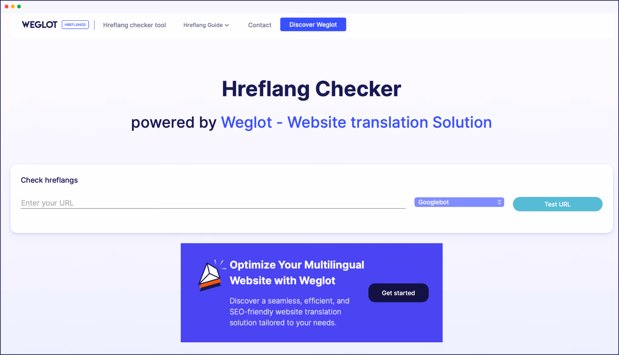 The Weglot hreflang tag checker app.
