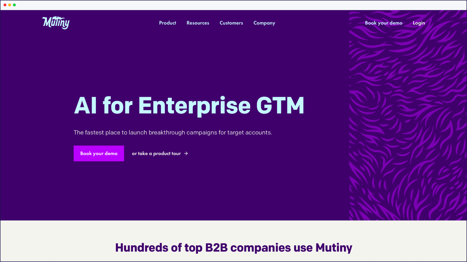 Hjemmesiden til Mutiny