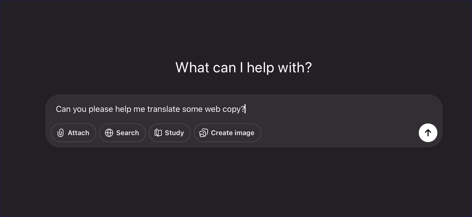 الصفحة الرئيسية لـ ChatGPT