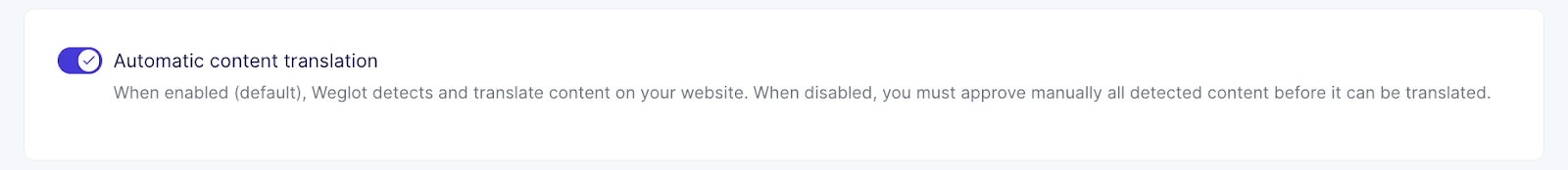 Weglot automatic content translation