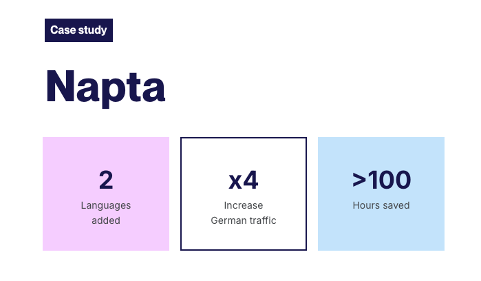 Weglot Case study Napta