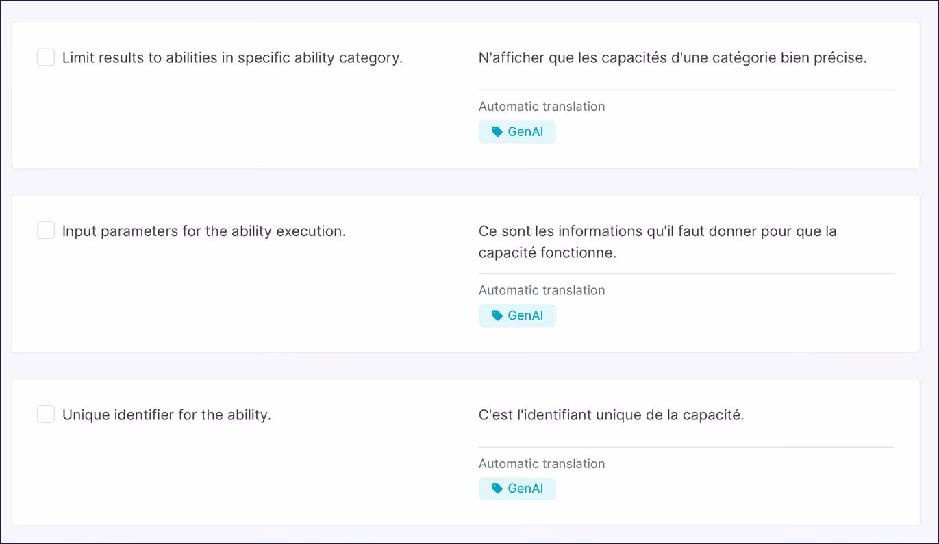 Using the AI Language Model to refine a string within the Weglot Translation List.